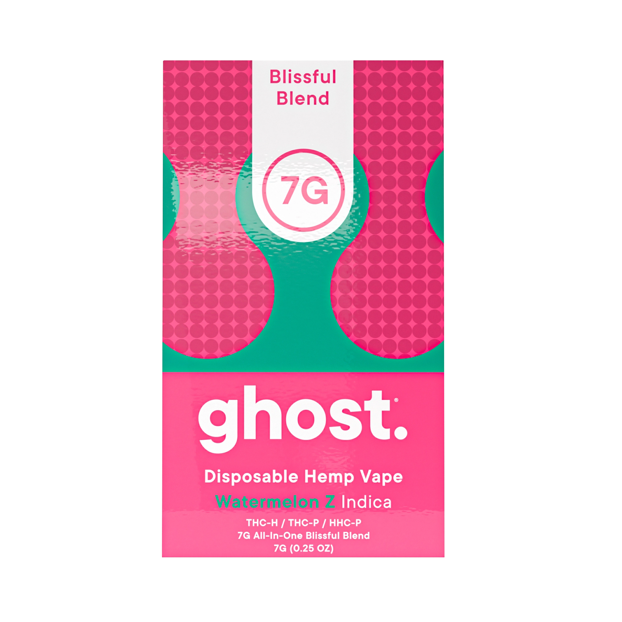 Ghost Hemp Blissful Blend Watermelon Z single unit box for all-in-one vape with THCa and HHCp