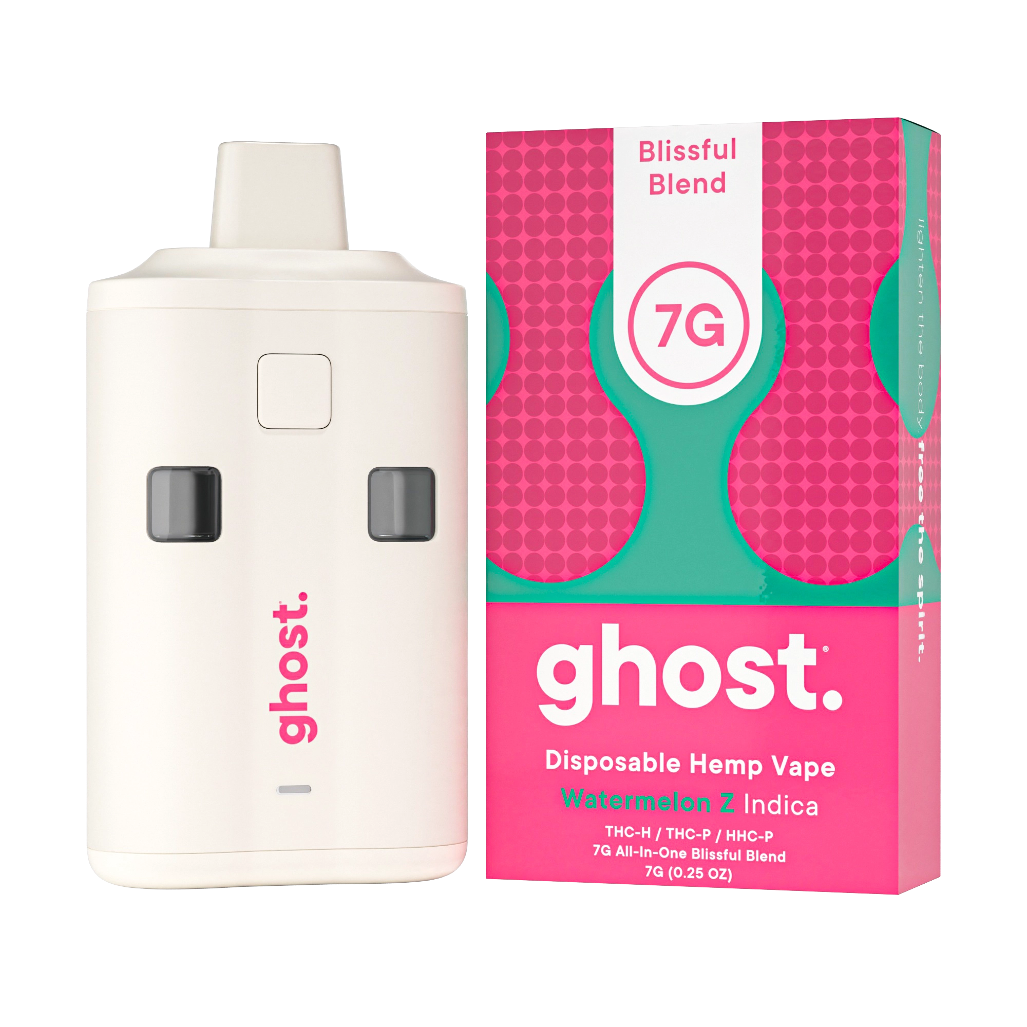 Ghost Hemp Blissful Blend Watermelon Z all-in-one vape with THCa and HHCp