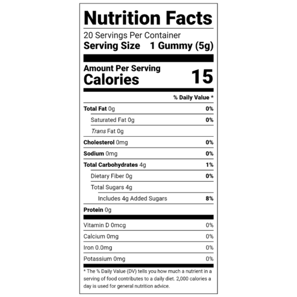 Potion Punch Nutrition Facts